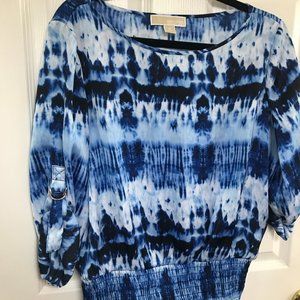 Michael Michael Kors Blue Ombre / Tie Dye Blouse